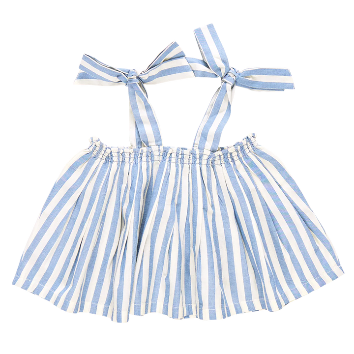 Girls Casey Top - Blue Stripe