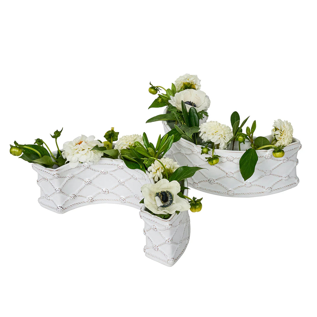 Berry &amp; Thread Petite Parterre Garden Half Circle Vase - Whitewash