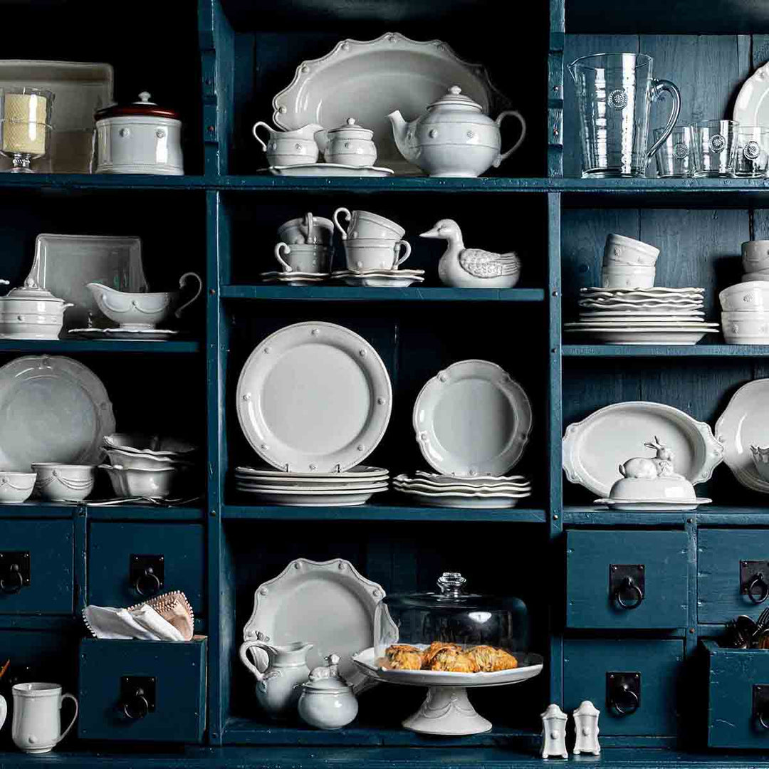 Berry & Thread Rimmed Soup Bowl - Whitewash