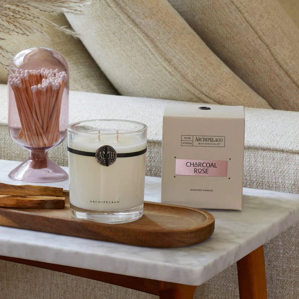Archipelago Botanicals - Charcoal Rose Credenza Boxed Candle