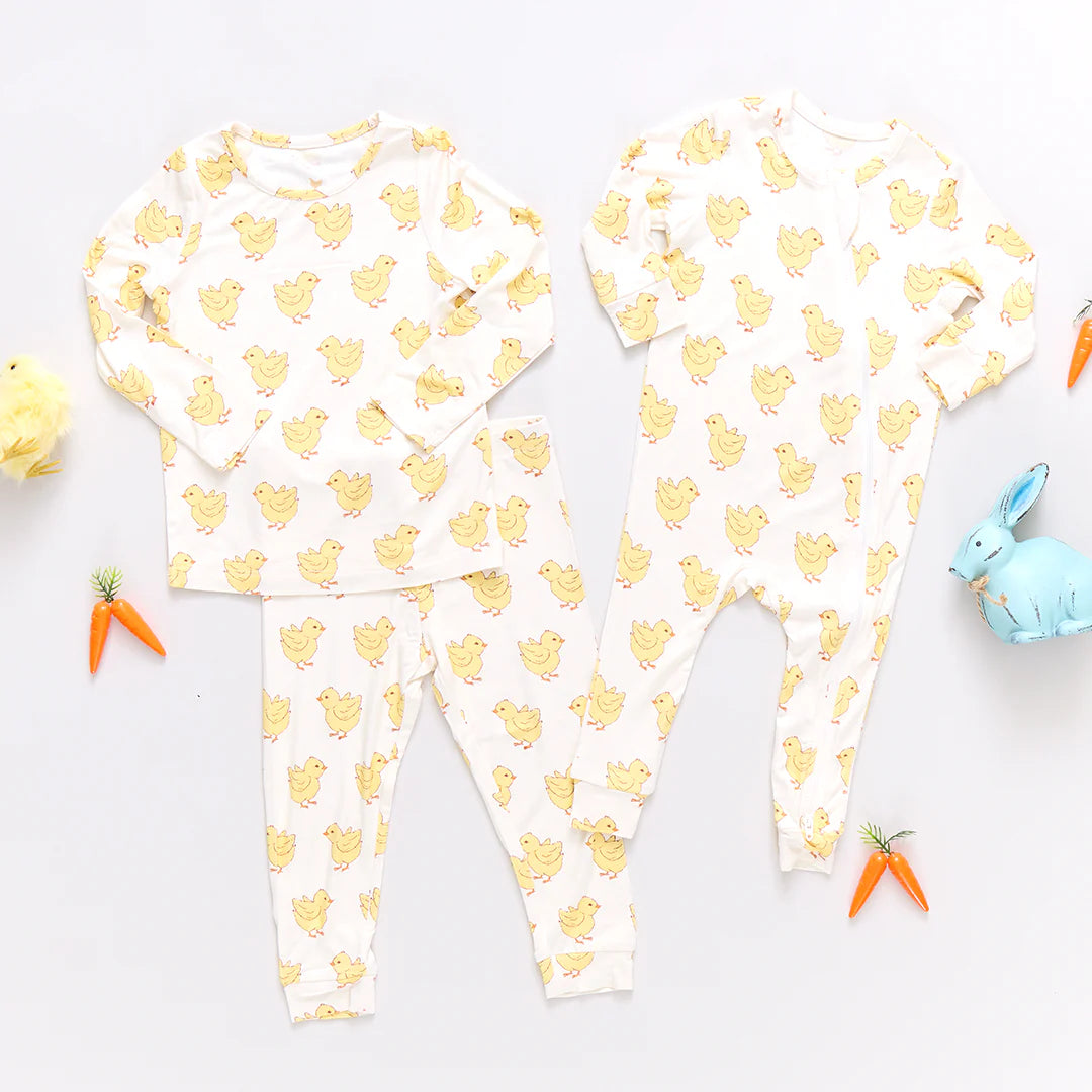 Kid Bamboo PJ Sets - Chicks