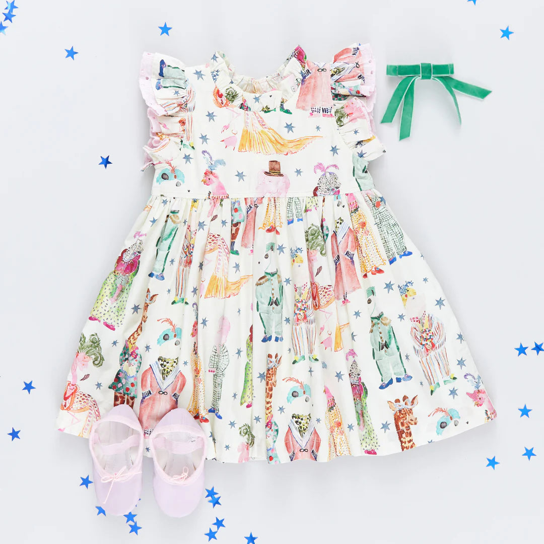 Girls Leila Dress - Circus Animals
