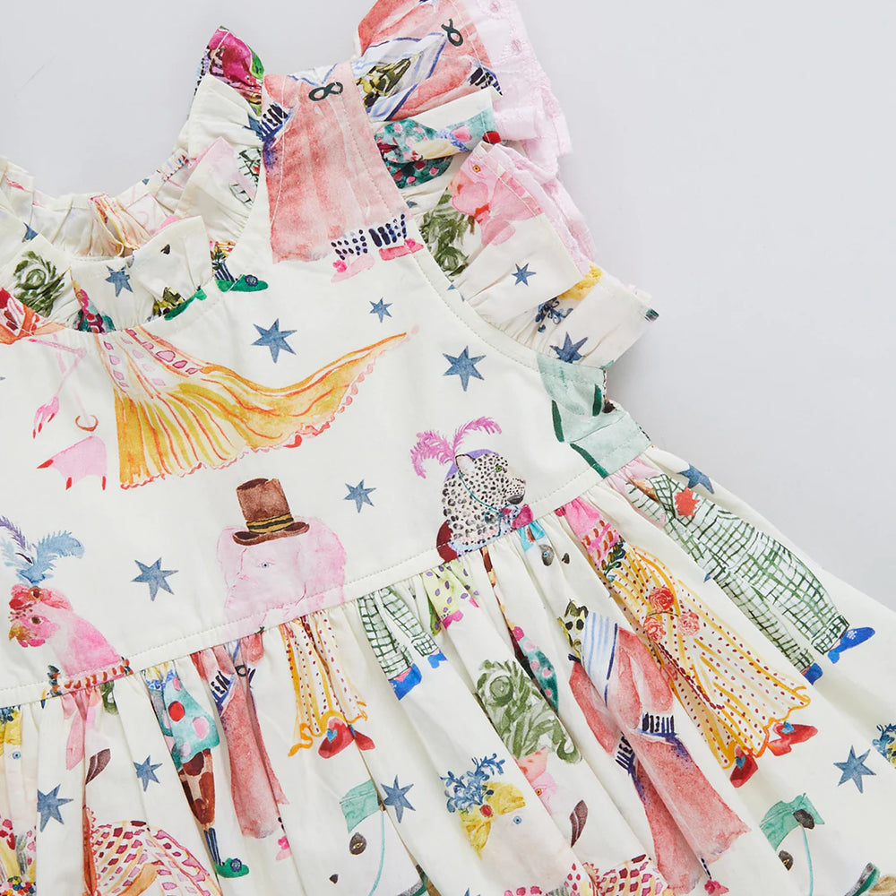 Girls Leila Dress - Circus Animals