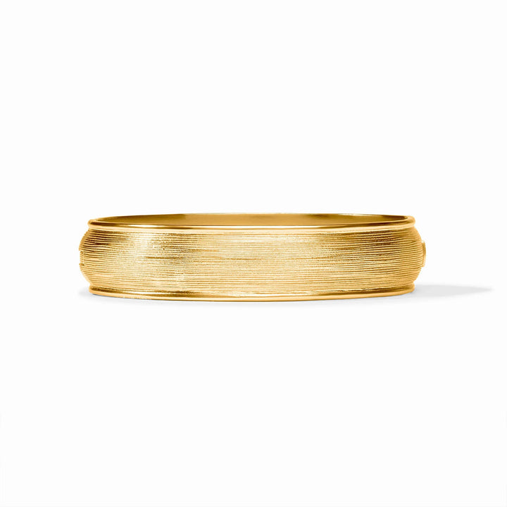 Cobblestone Hinge Bangle in gold with finely textured wide design