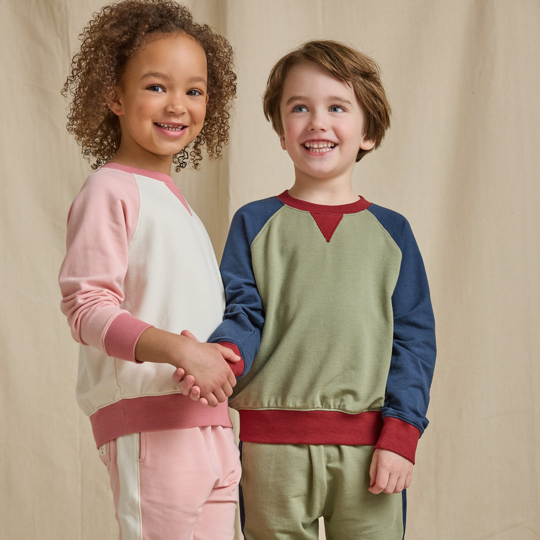 Coop Puzzle Sweatshirt - Pink Color Block