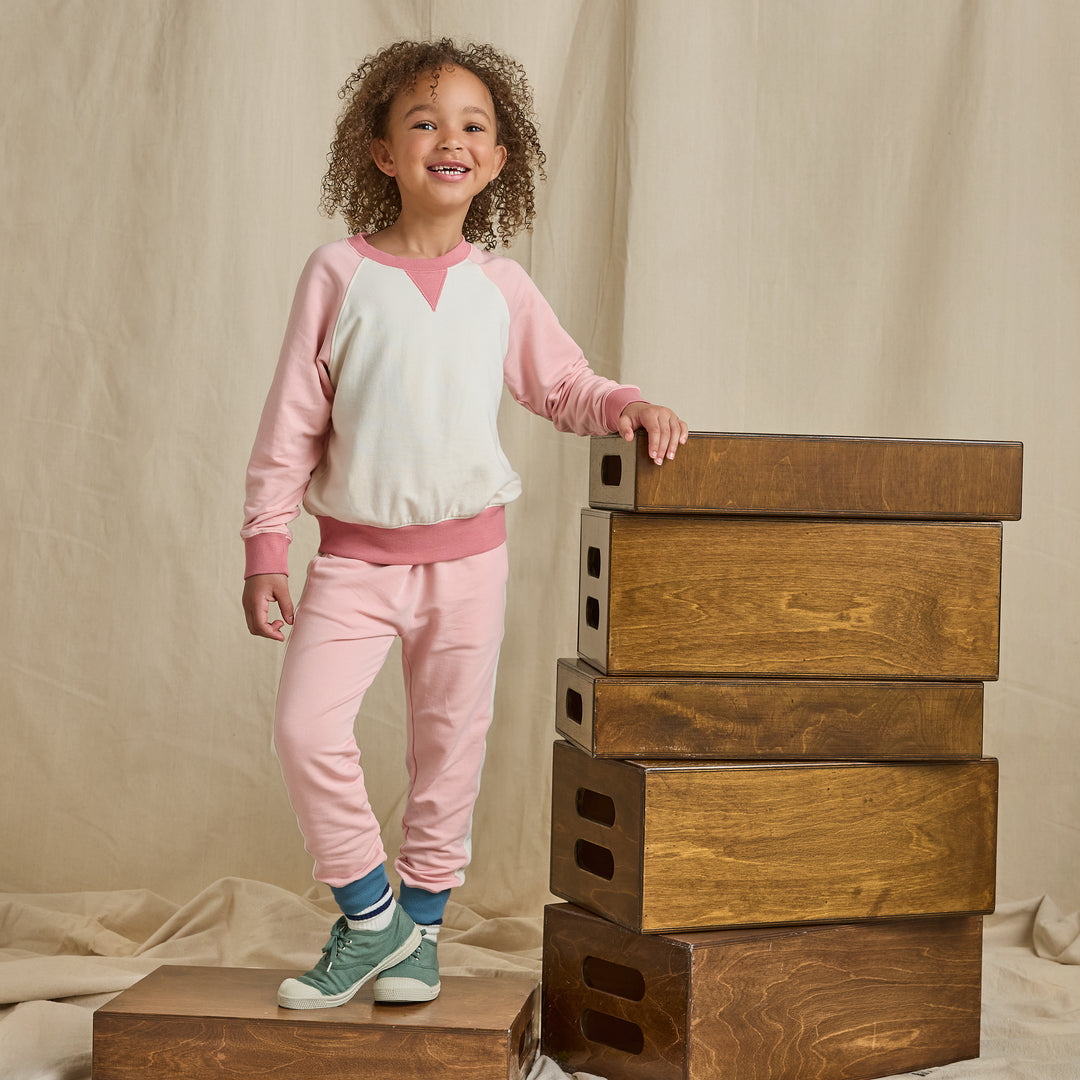 Coop Puzzle Sweatshirt - Pink Color Block
