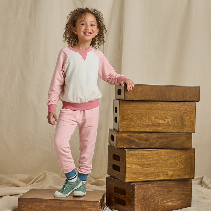 Coop Puzzle Sweatshirt - Pink Color Block