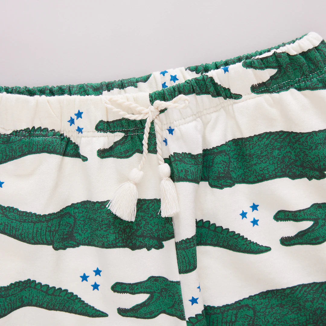 Kids Organic Sweatpants - Crocodile Stars