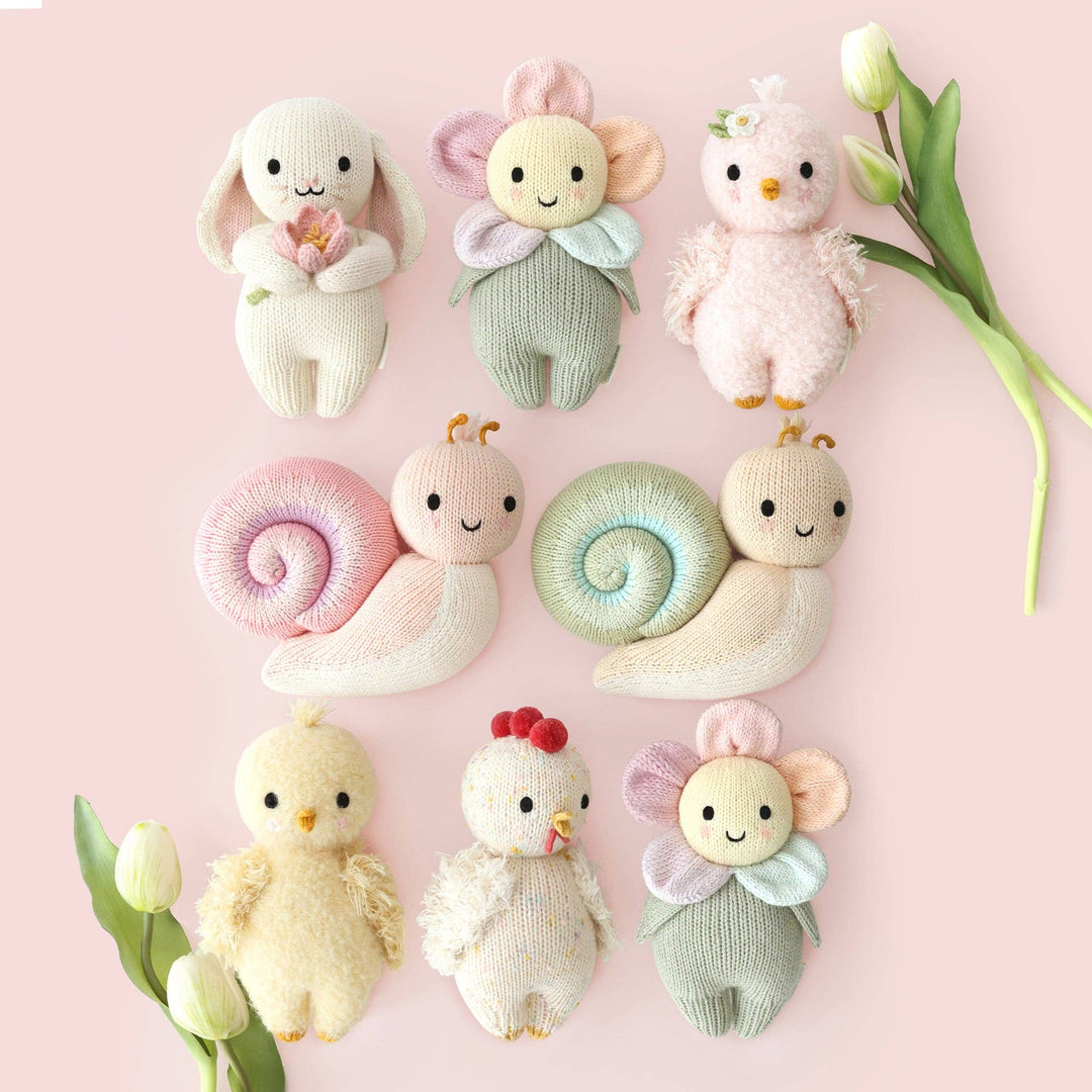 Staged image of the Spring Collection for Cuddle+Kind&