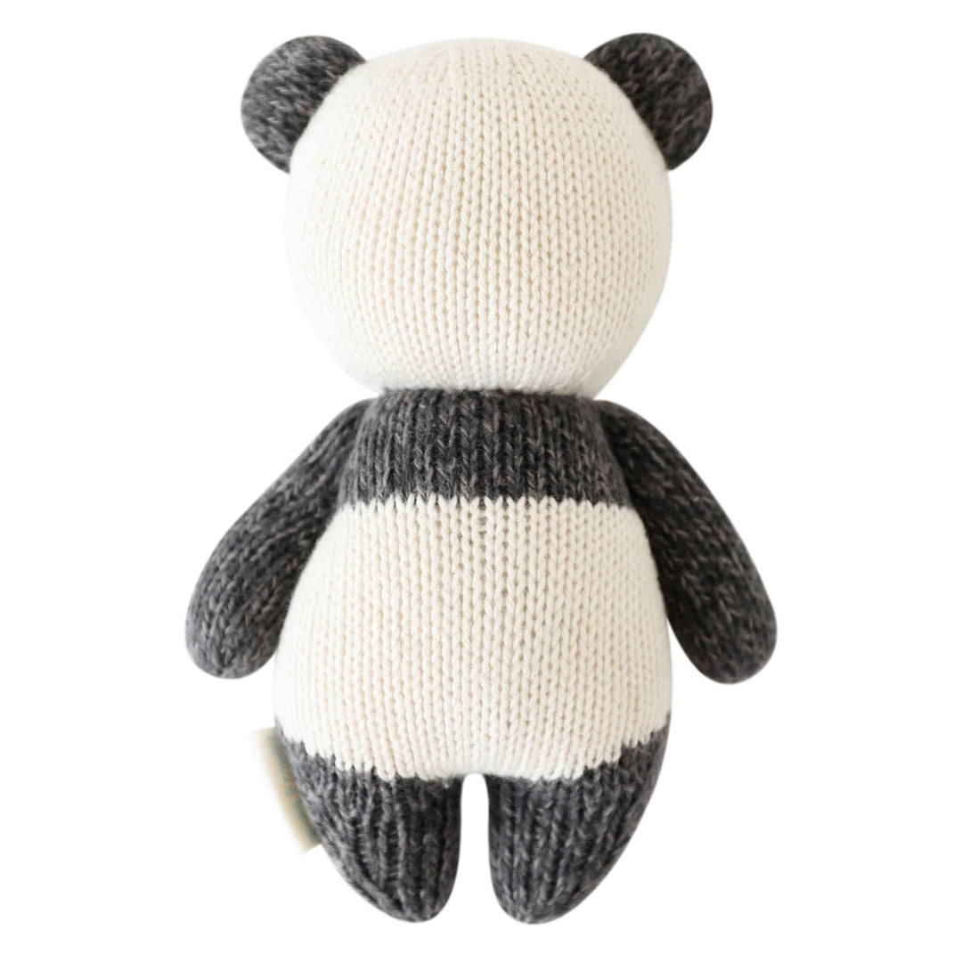Back of Cuddle+Kind Baby Panda plush toy, shown as a flat image on a white background.