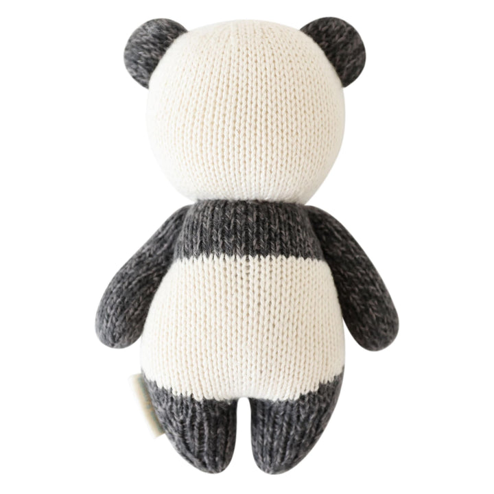 Back of Cuddle+Kind Baby Panda plush toy, shown as a flat image on a white background.