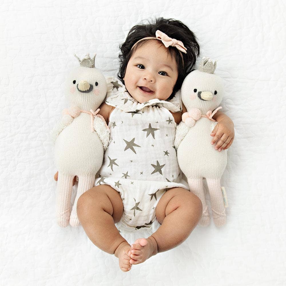 Image of two 13" Cuddle+Kind Harlow the Swan&