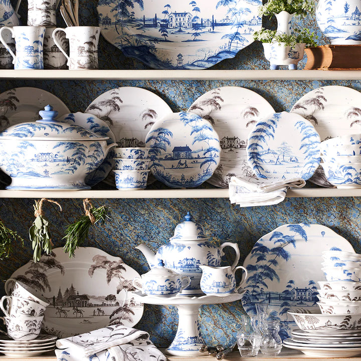 Country Estate Cake Stand -  Delft Blue