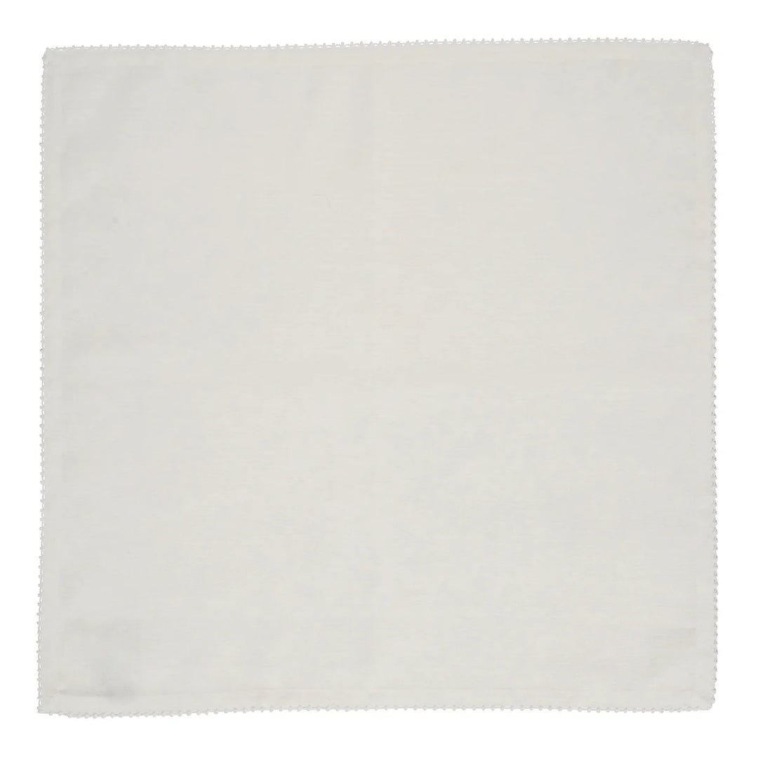 Berry Scallop Napkin Set/4 - White