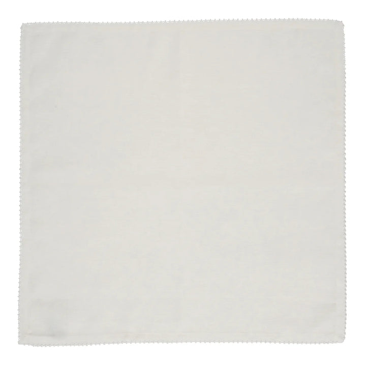 Berry Scallop Napkin Set/4 - White