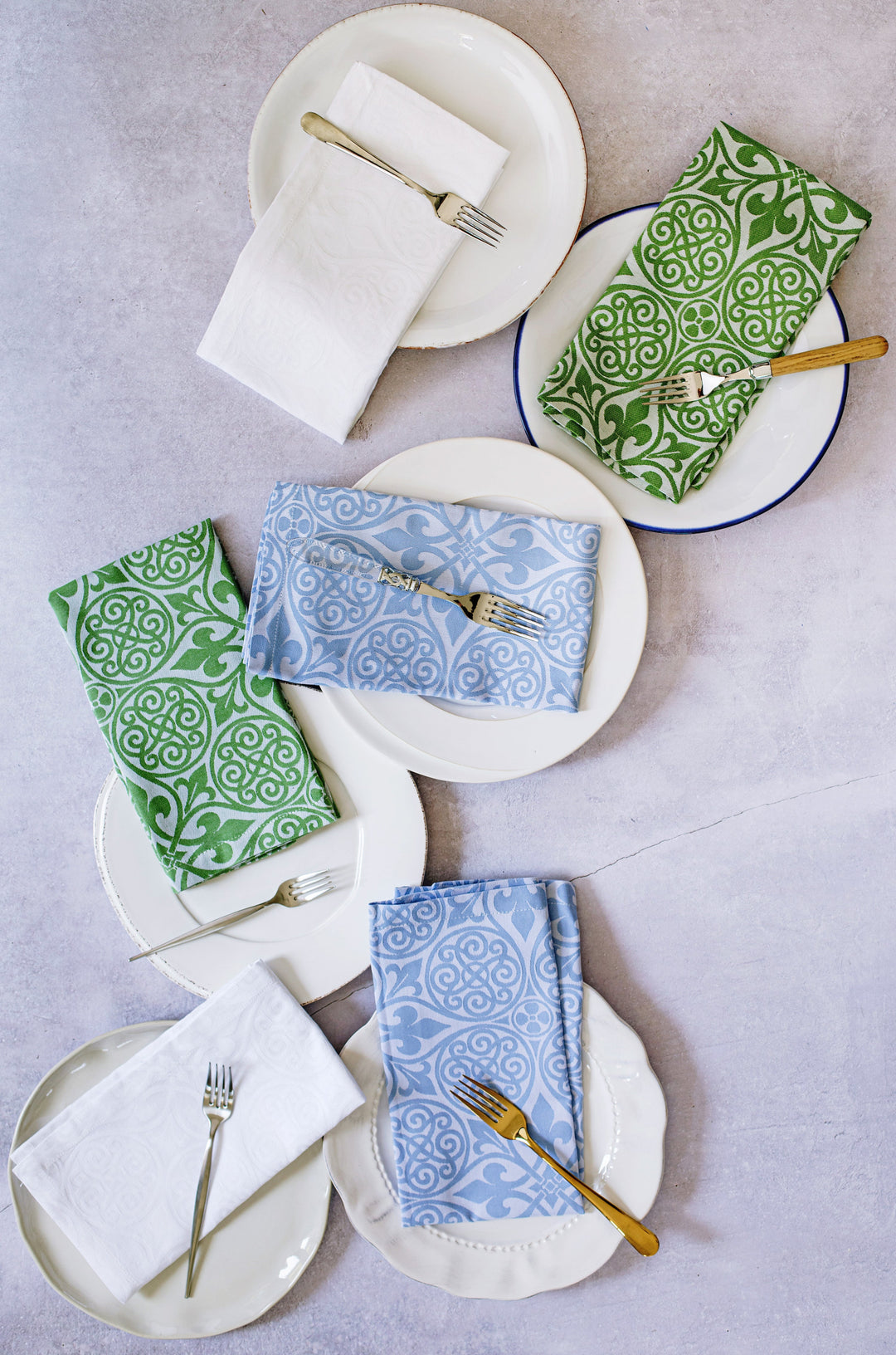 Damask Tablecloth - White