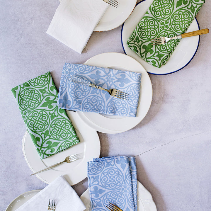 Damask Runner - Green