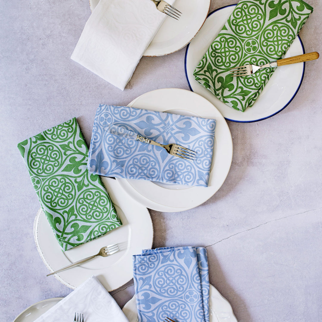 Damask Tablecloth - Green