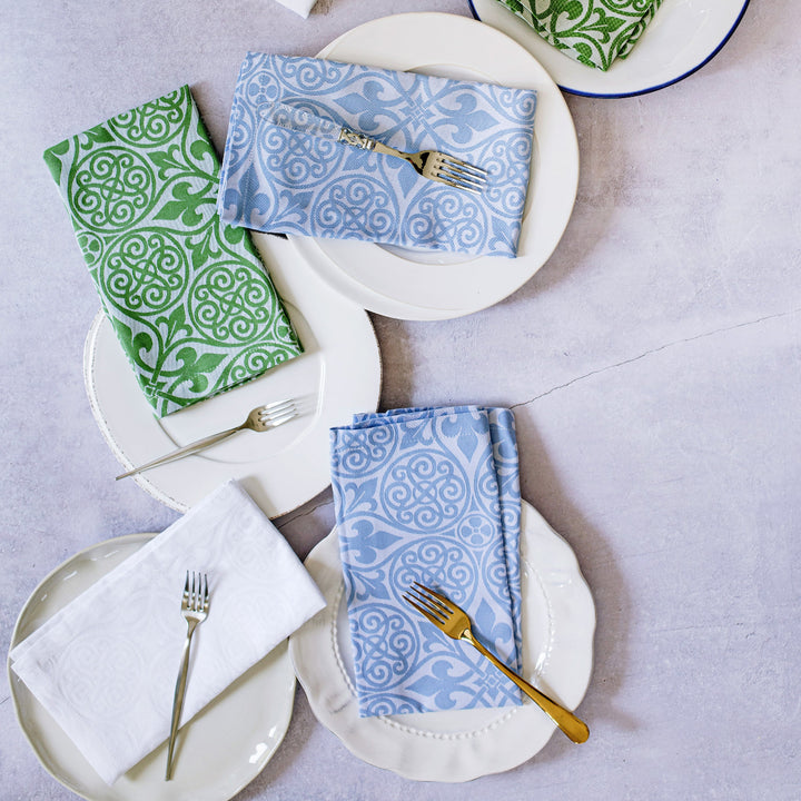 Damask Runner - Blue