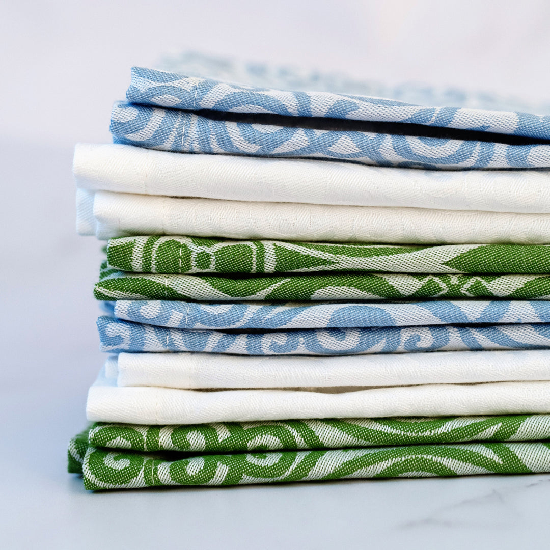 Damask Green Napkins - Set of 4