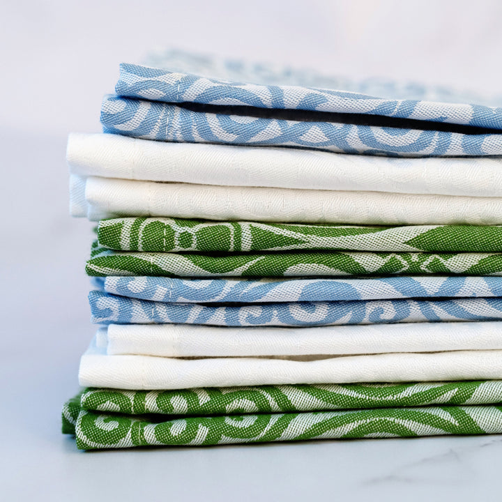 Damask Runner - White