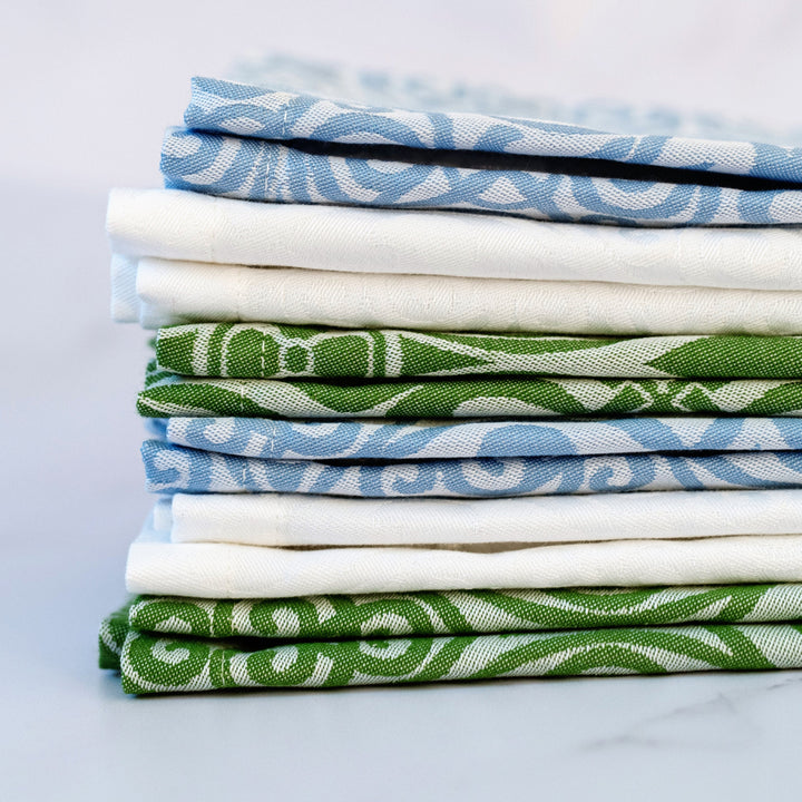 Damask Runner - Blue