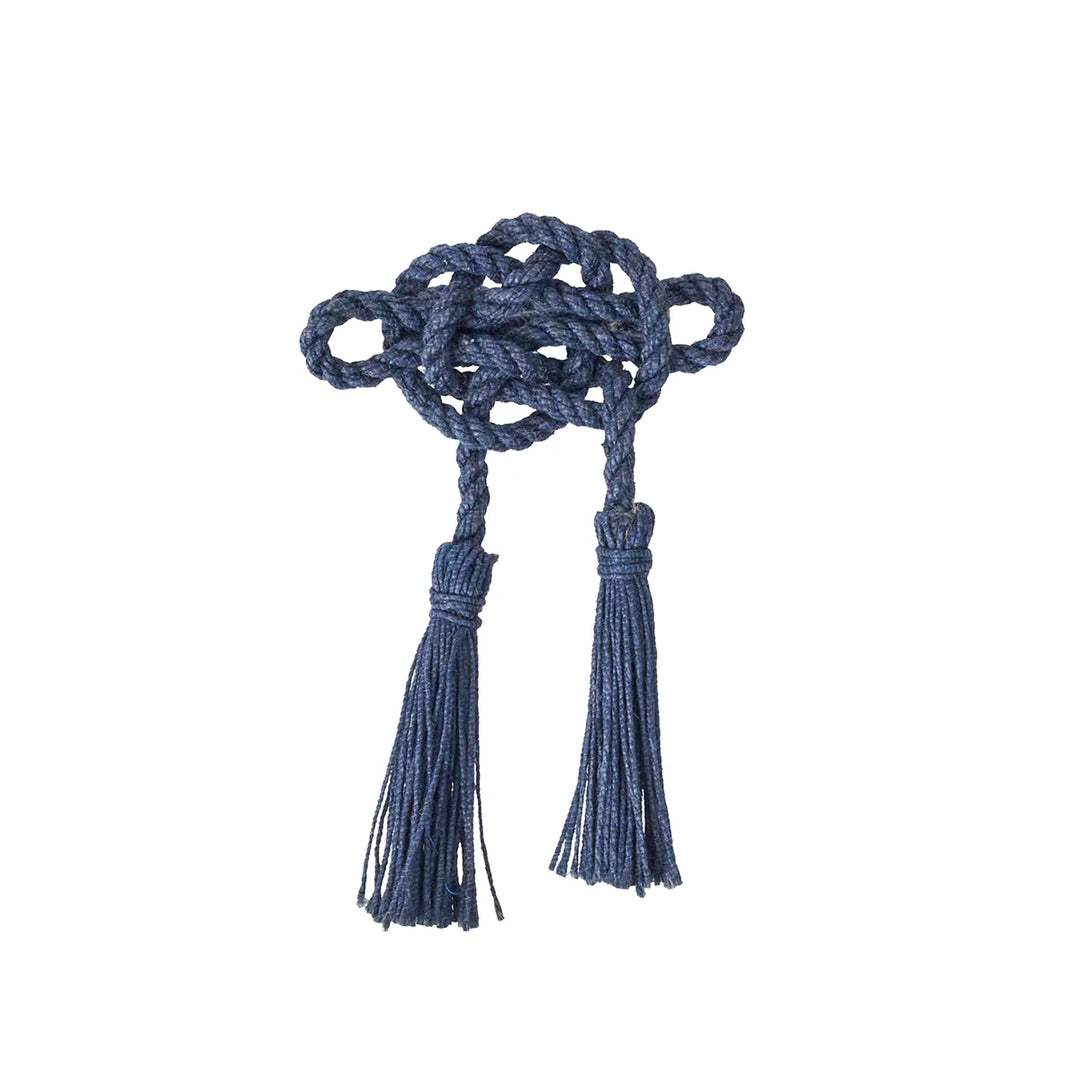 Mystic Knot Napkin Ring Set/4 - Navy