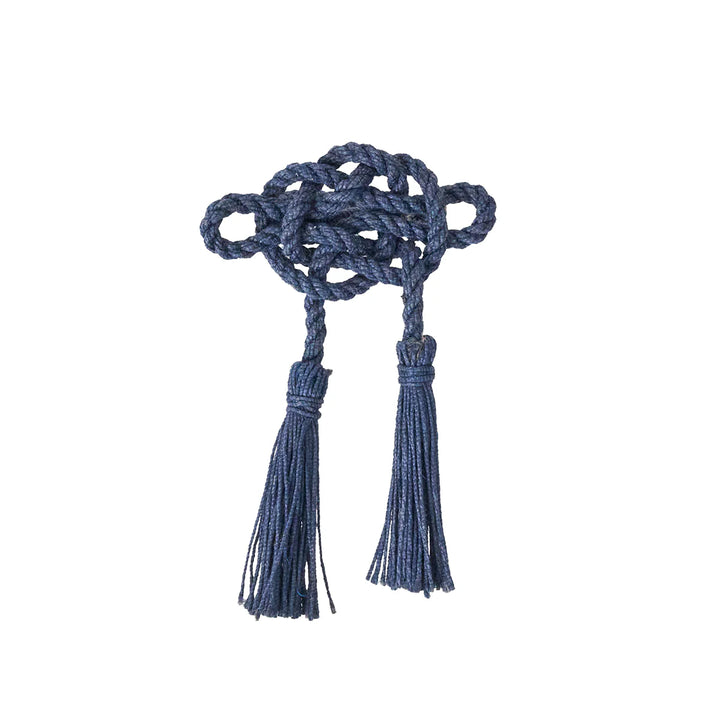Mystic Knot Napkin Ring Set/4 - Navy
