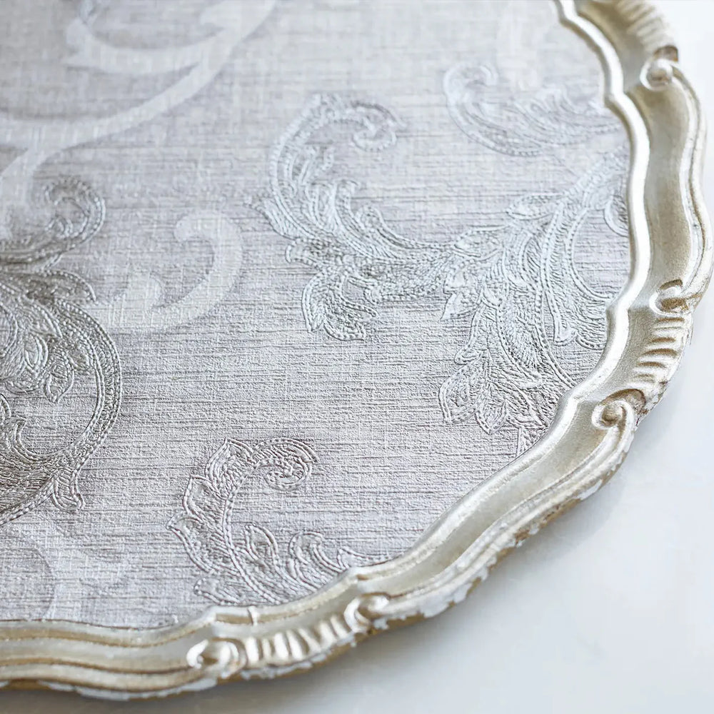 Florentino Damask Wooden Tray/Charger - Large