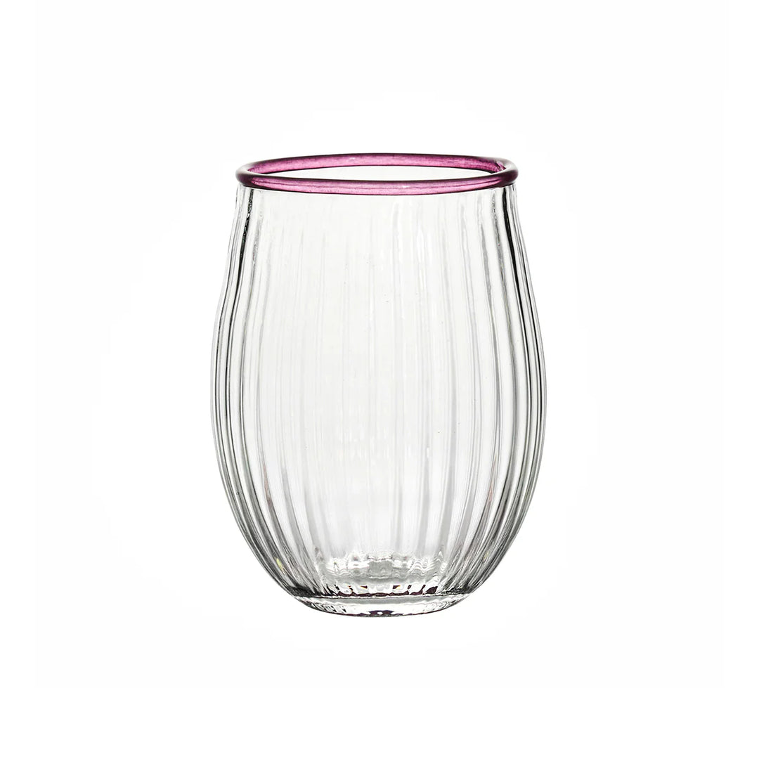 Nell Stemless Wine Glass Assorted Set/4 - Multi