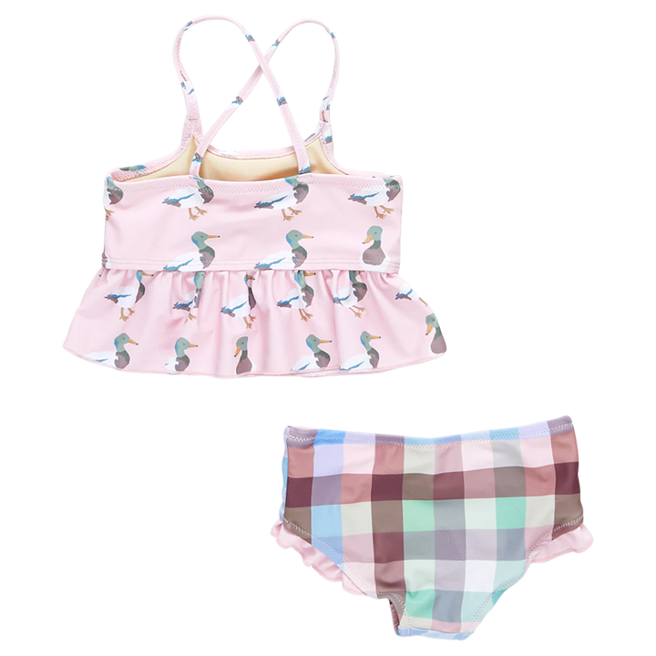 Girls Joy Tankini - Pink Mallard Friends