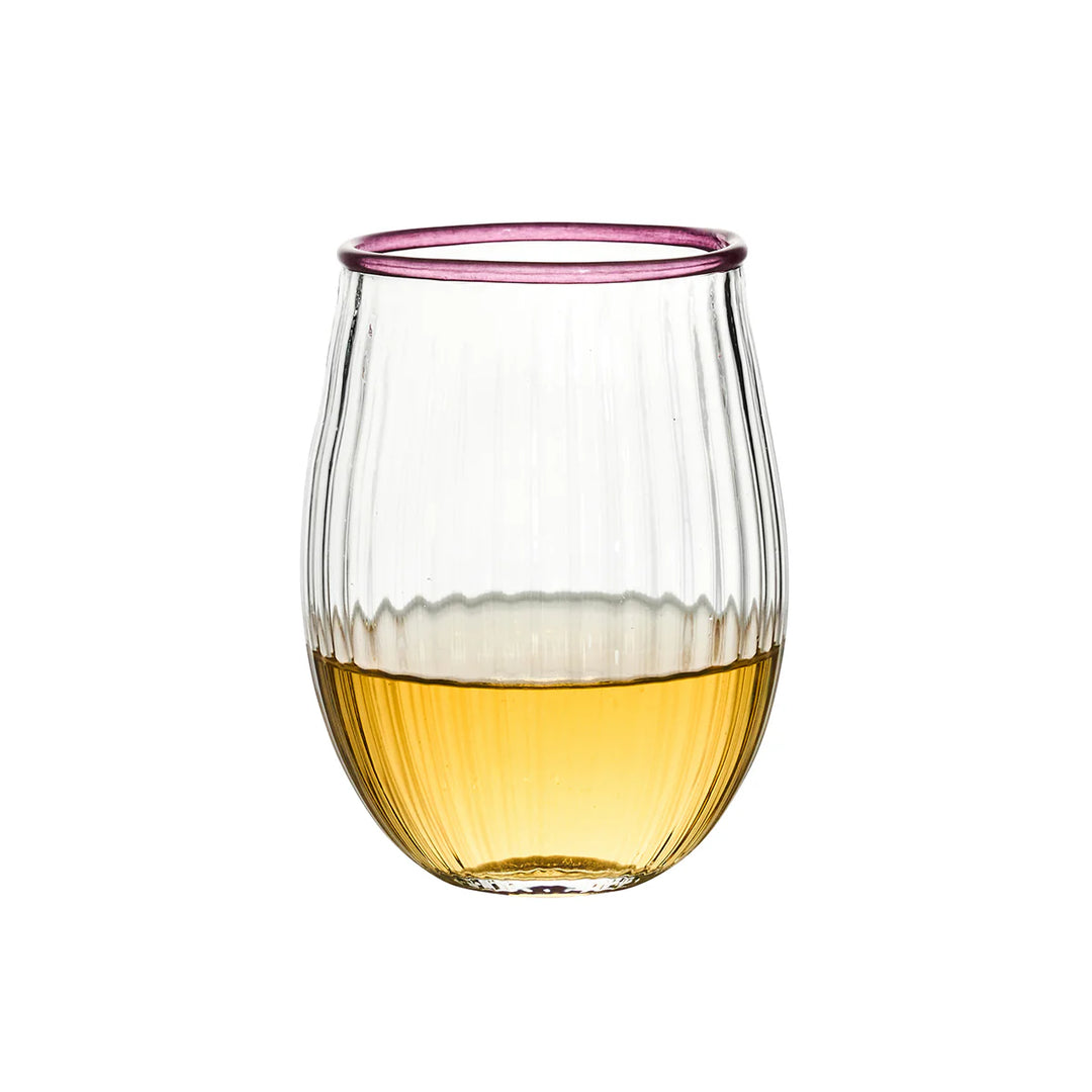 Nell Stemless Wine Glass - Blush