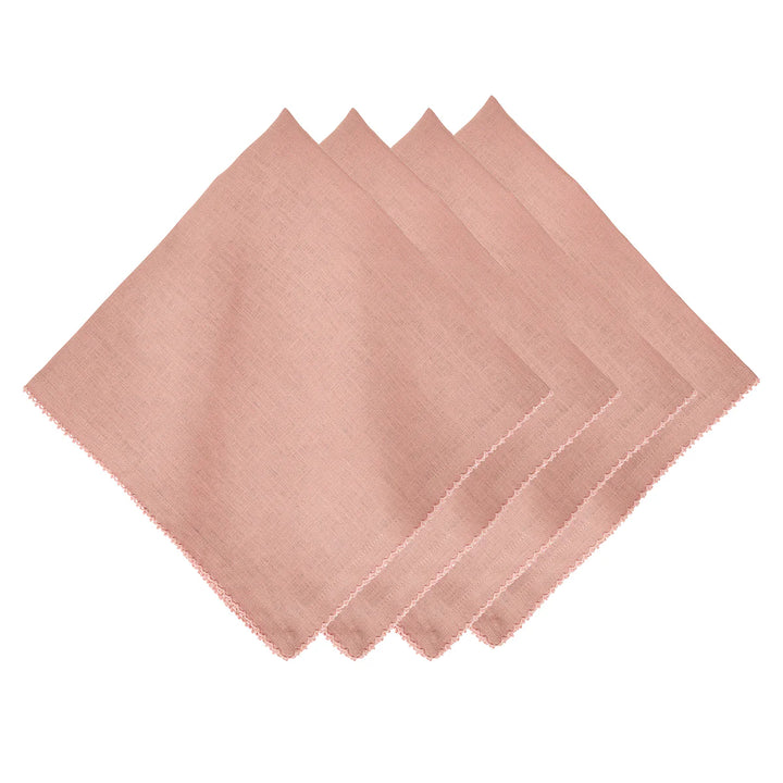 Berry Scallop Napkin Set/4 - Pink