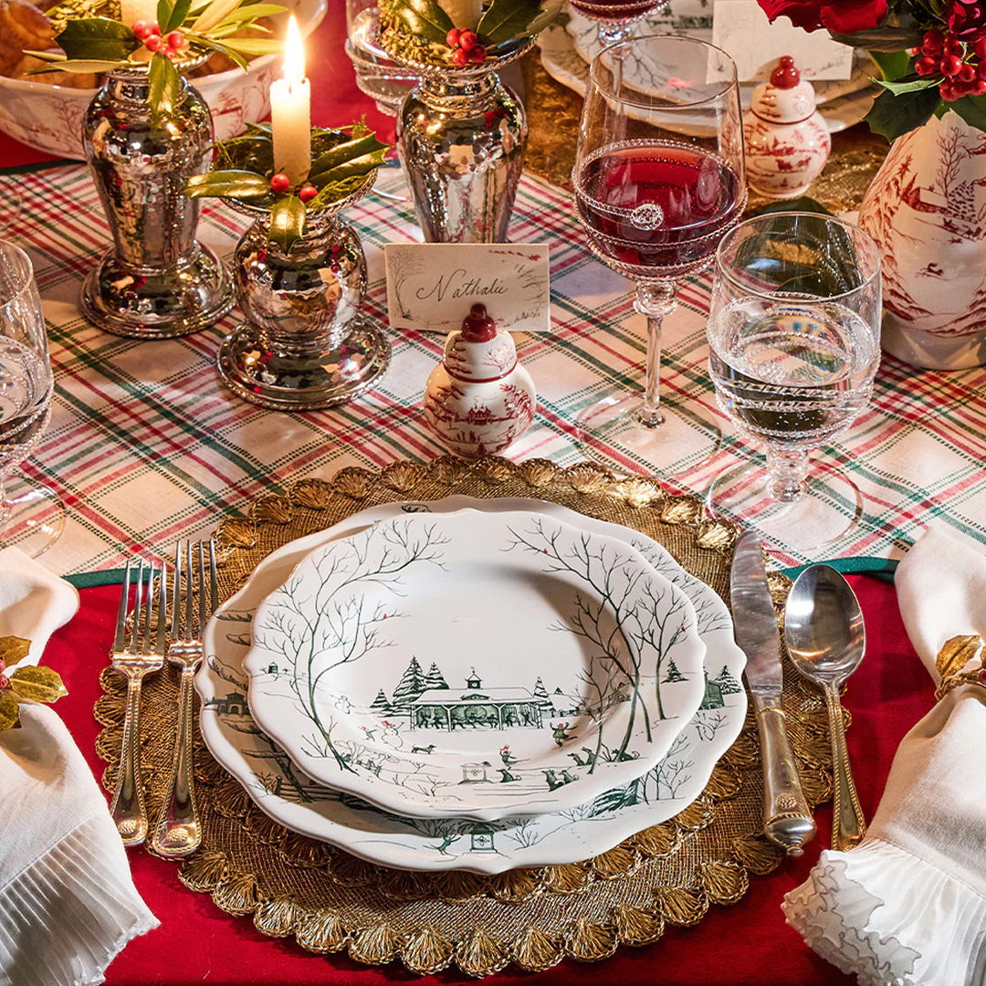 Country Estate Winter Frolic 16 pc Place Setting - Evergreen