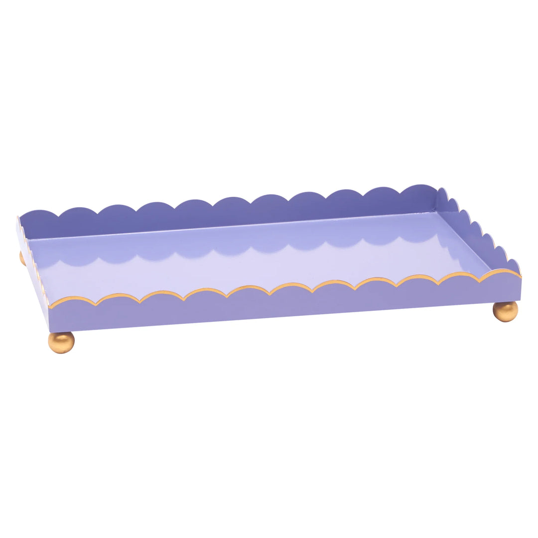 Rectangular Eloise Lavender & Gold Tray