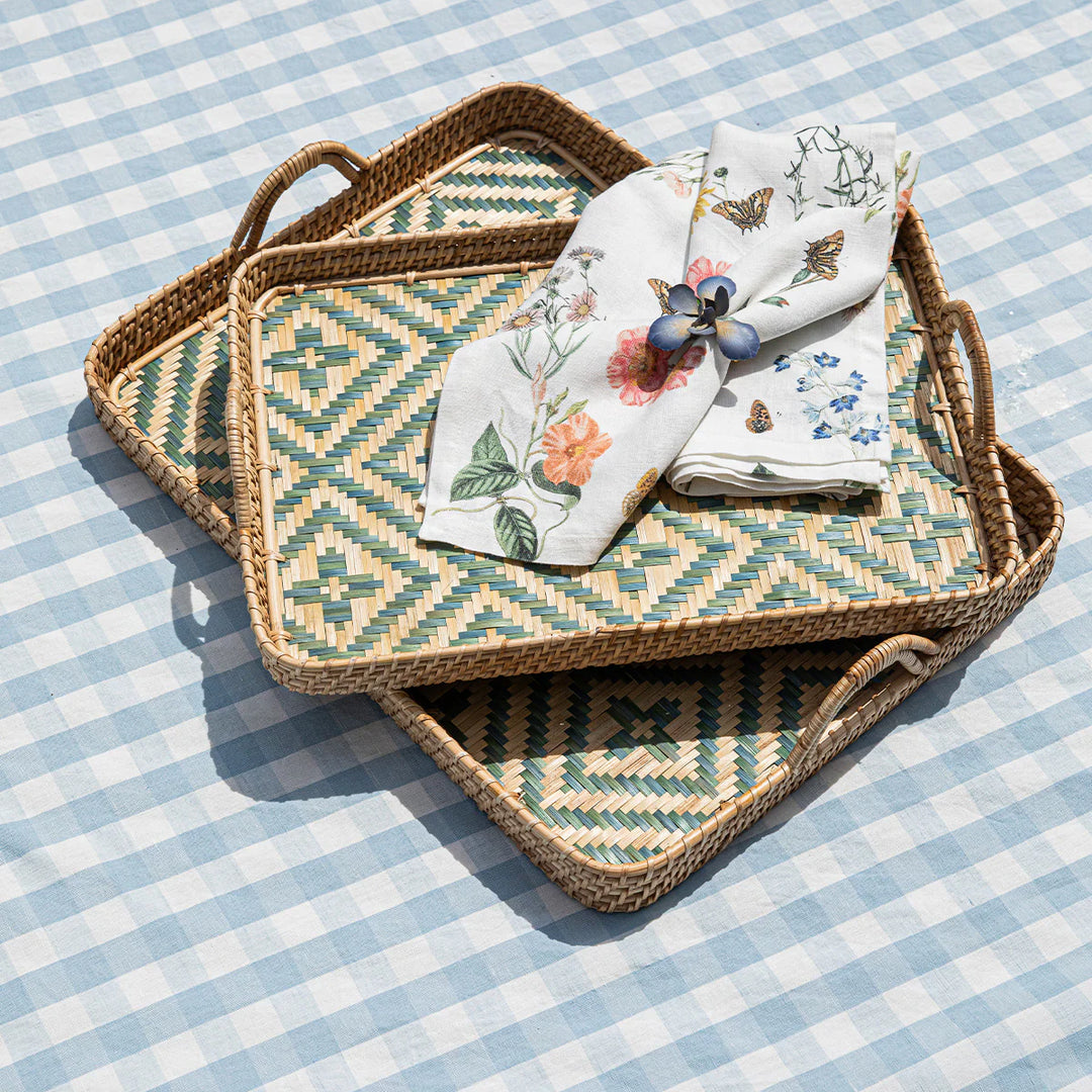 Villa Seville 21" Tray - Chambray