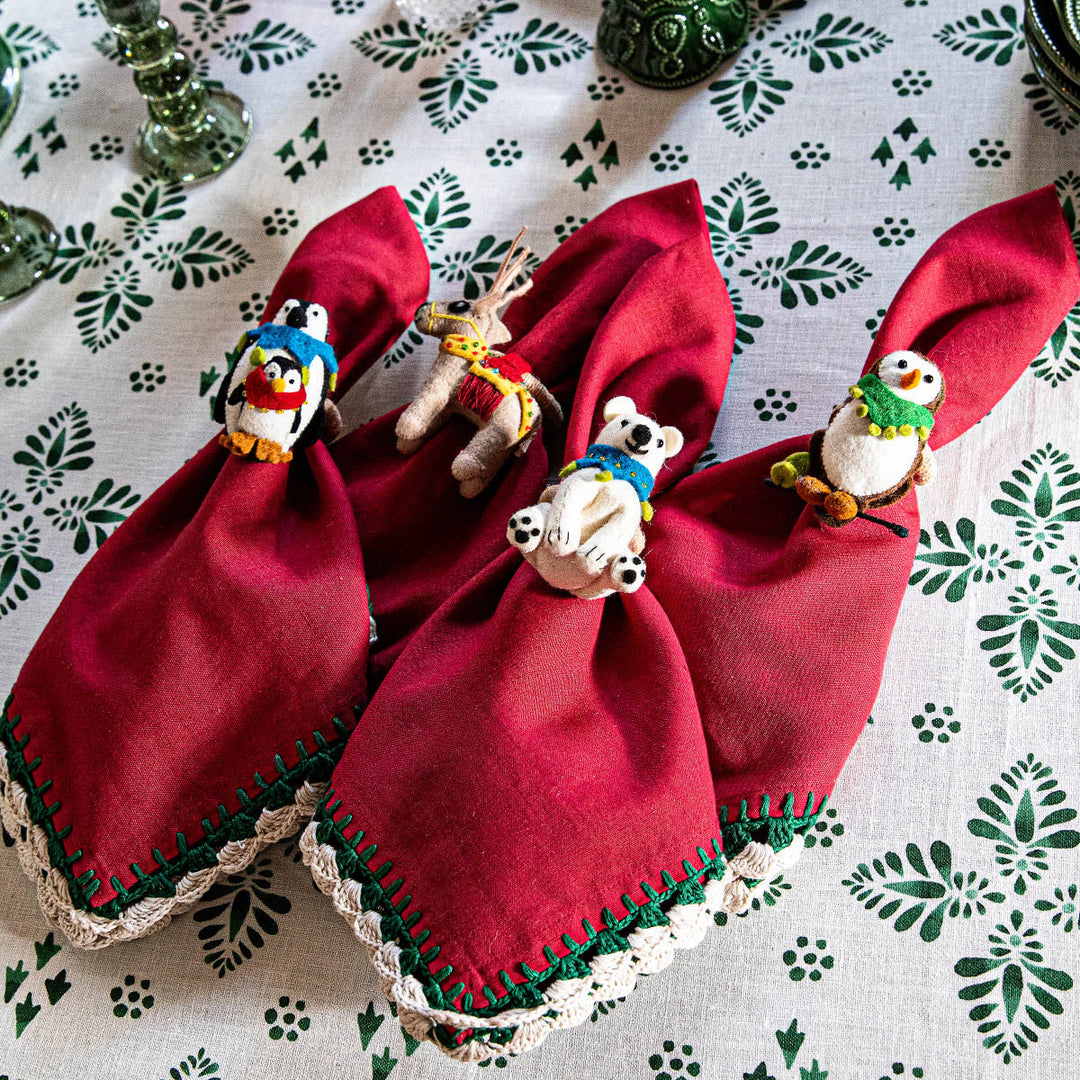 Isadora Napkin Set/4 - Red