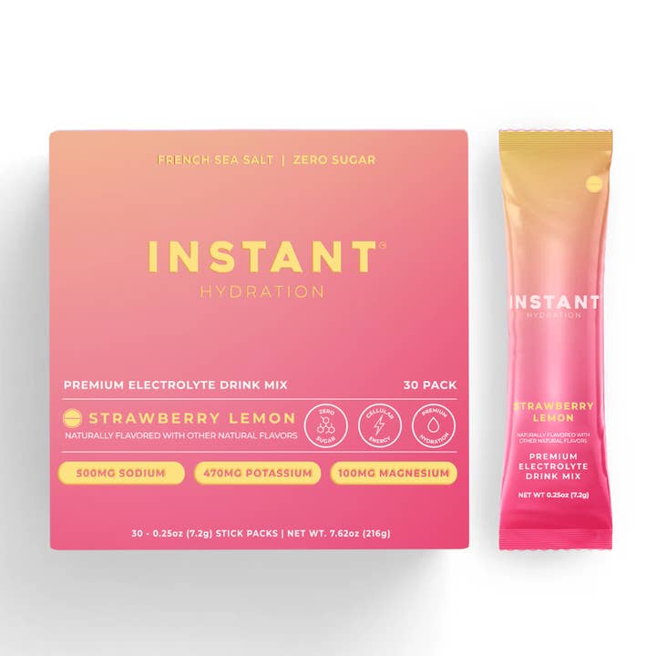 Instant Hydration Electrolyte Powder - Strawberry Lemon