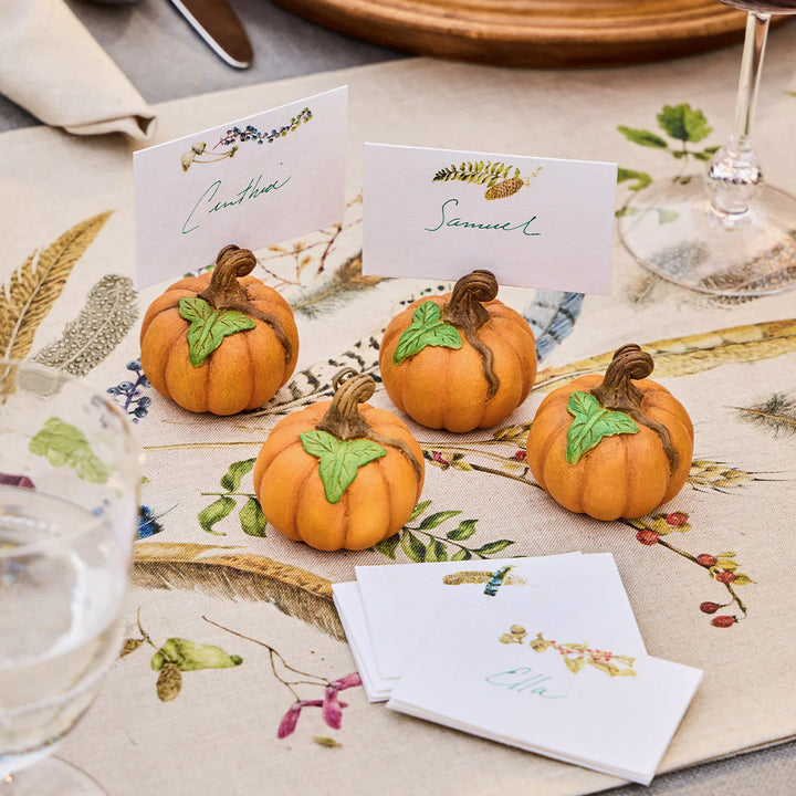 Forest Walk Pumpkin Place Card Holder, Set/4 - Multi