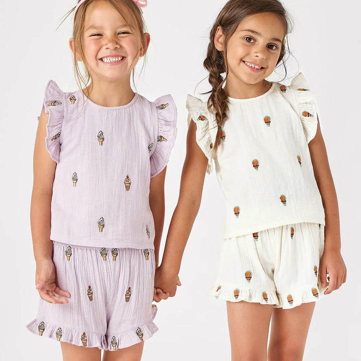 Girls Roey 2-Piece Set - Hot Air Balloons