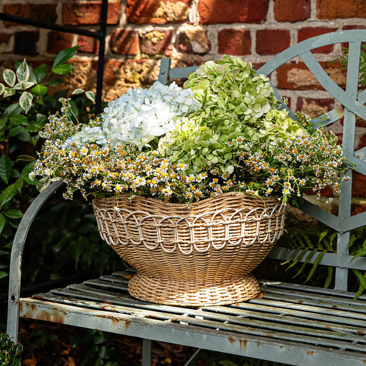 Provence Rattan 15" Bowl - Whitewash
