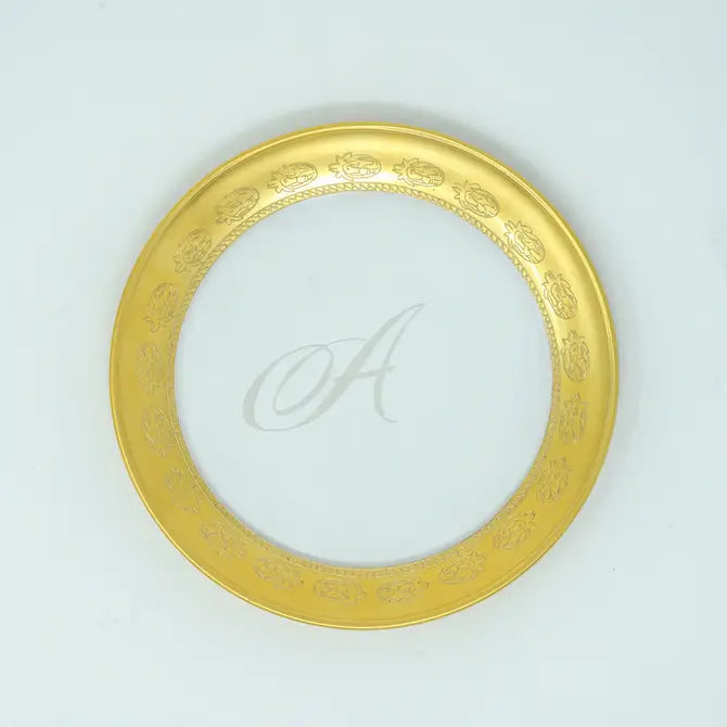 Vetro Gold Monogram Bread/Canapé Plate