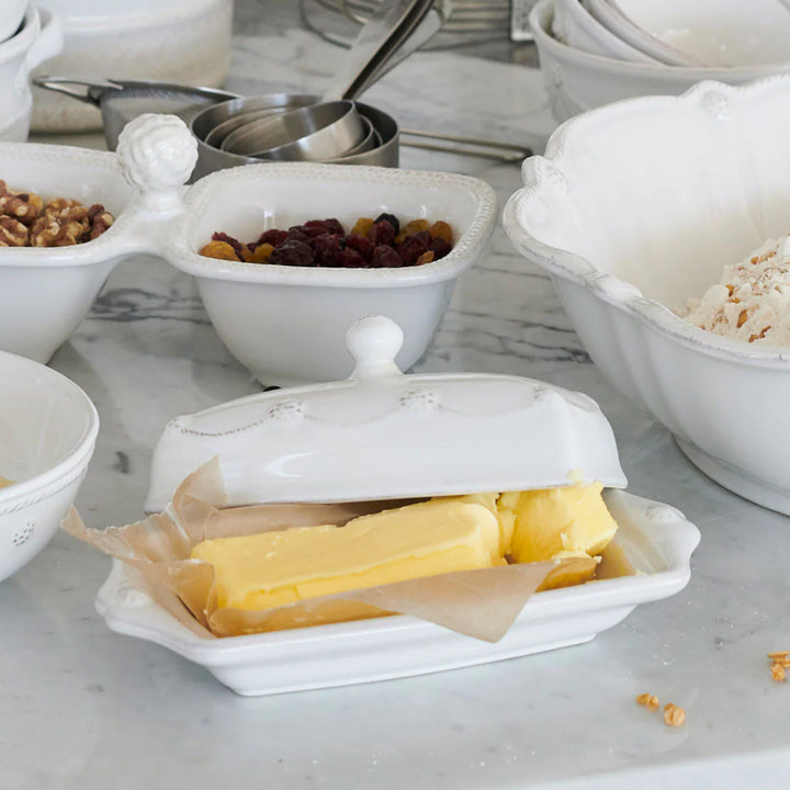 Berry &amp; Thread Butter Dish - Whitewash