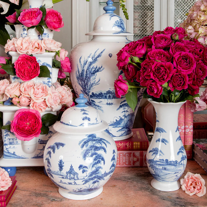 Country Estate 17" Ginger Jar - Delft Blue