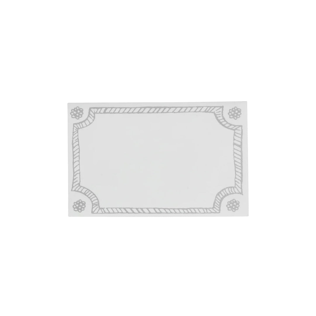 Berry &amp; Thread Place Card Set/12 - Silver