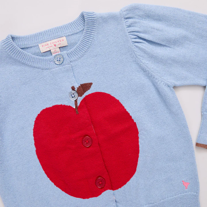 Girls Constance Sweater - Light Blue Apple