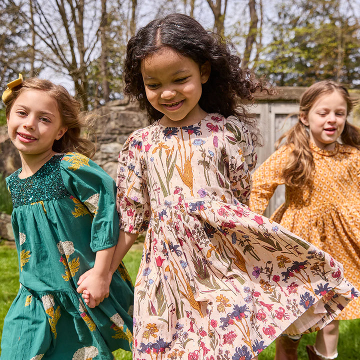 Girls Brooke Dress - Autumn Flowers