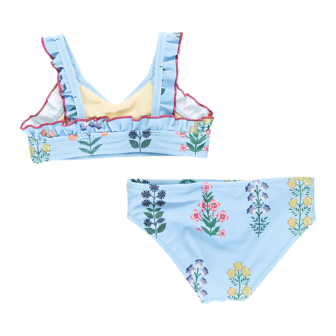 Girls Claire Bikini - Blue Bell Field Floral
