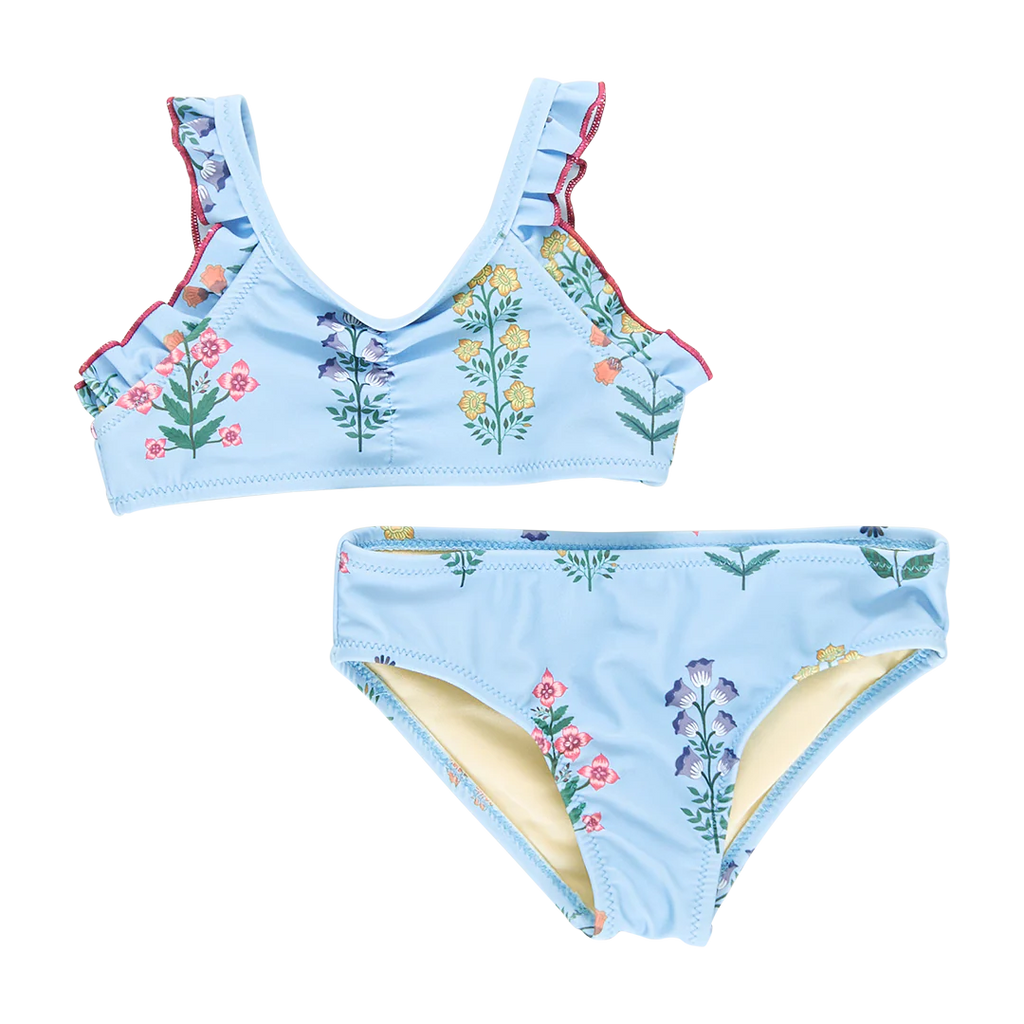 Girls Claire Bikini Blue Bell Field Floral K&K's Giving Tree