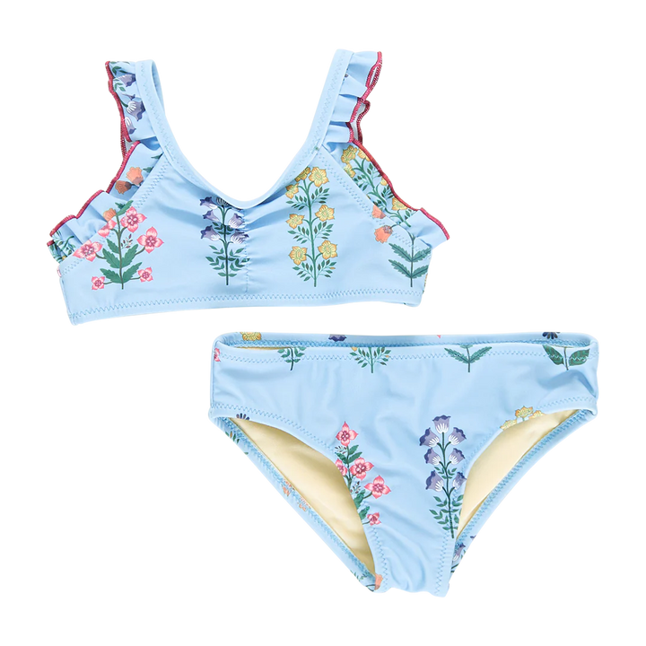 Girls Claire Bikini - Blue Bell Field Floral